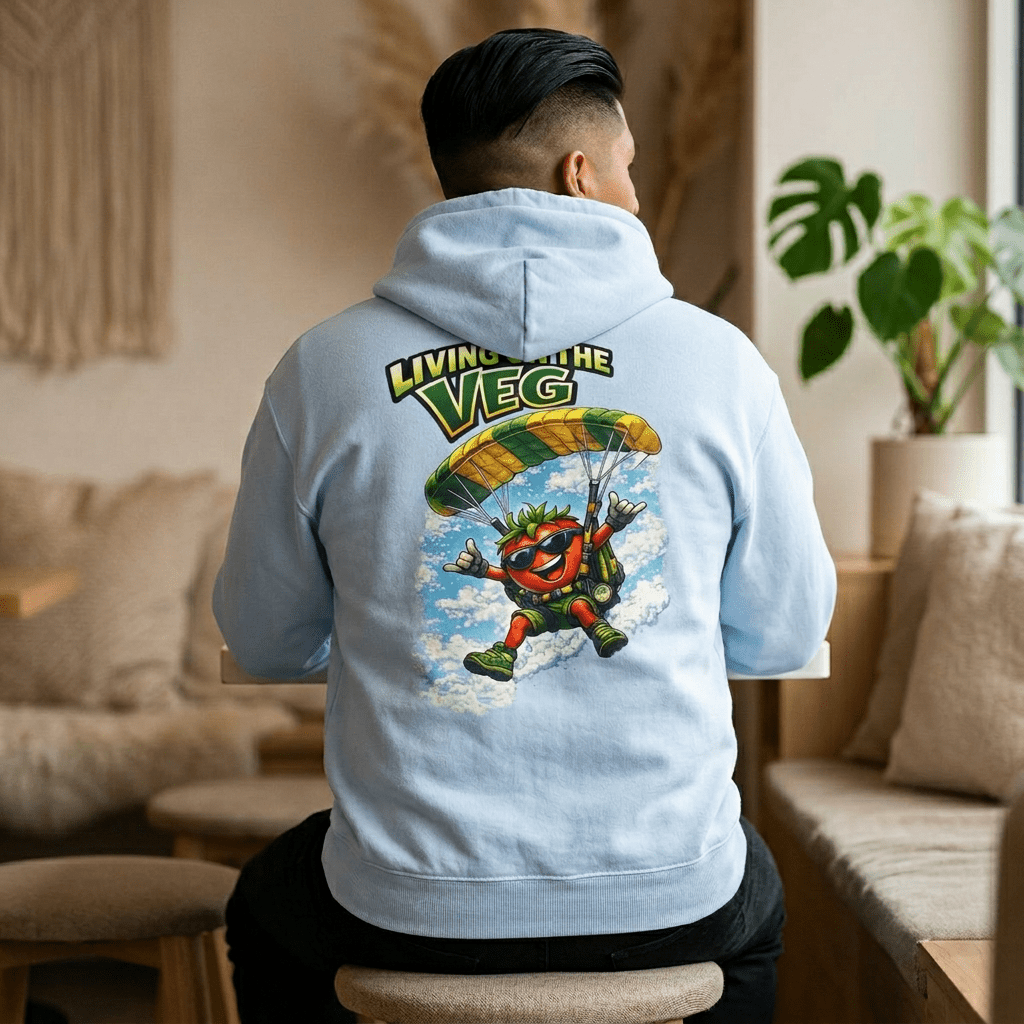 Parachuting Tomato Hoodie - SJM Print Store