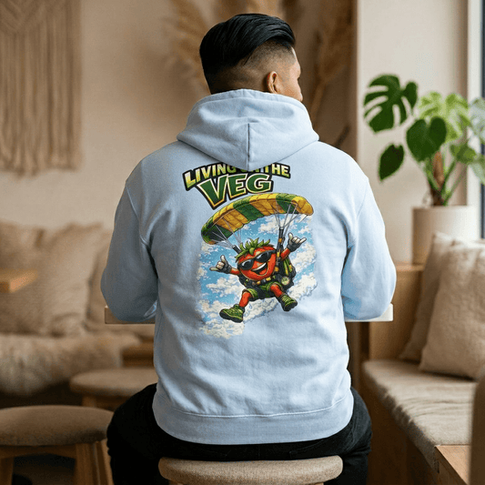 Parachuting Tomato Hoodie - SJM Print Store