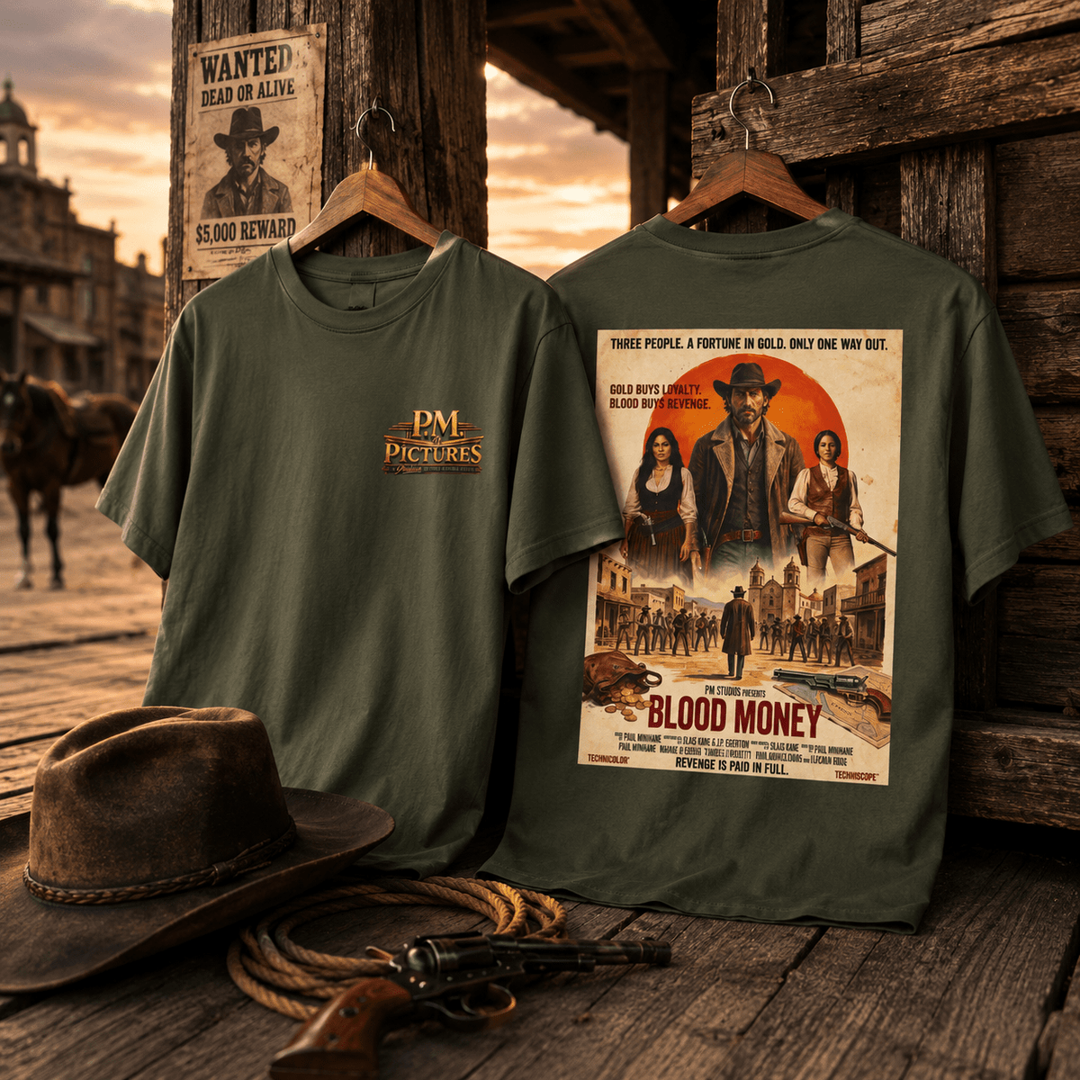PM Pictures Blood Money T-Shirt – English Edition - SJM Print Store