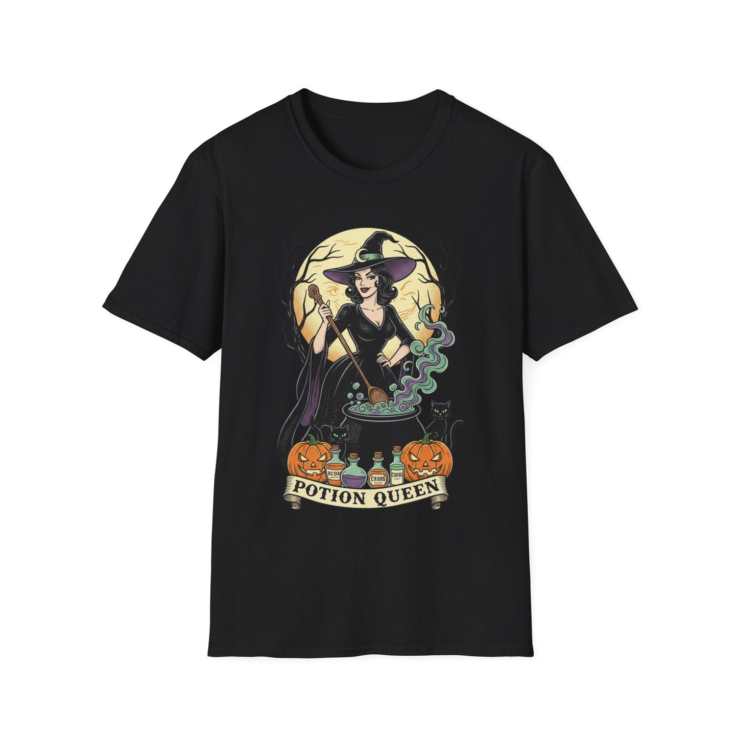 Potion Queen Witchy Halloween Graphic Tee - SJM Print Store