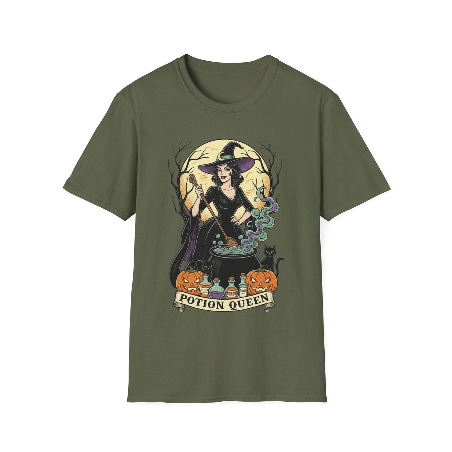 Potion Queen Witchy Halloween Graphic Tee - SJM Print Store