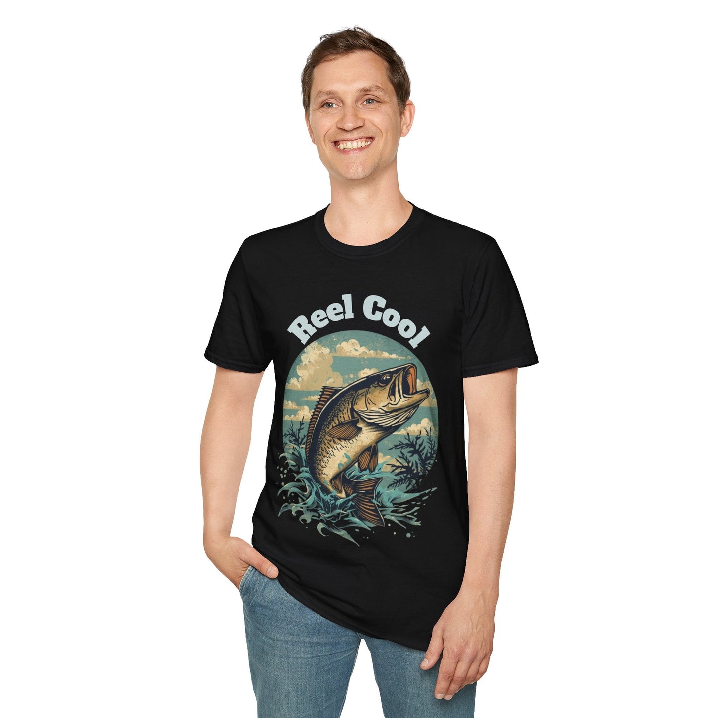 Reel Cool Fishing T-Shirt Vintage Fishing Tee for Anglers - SJM Print Store