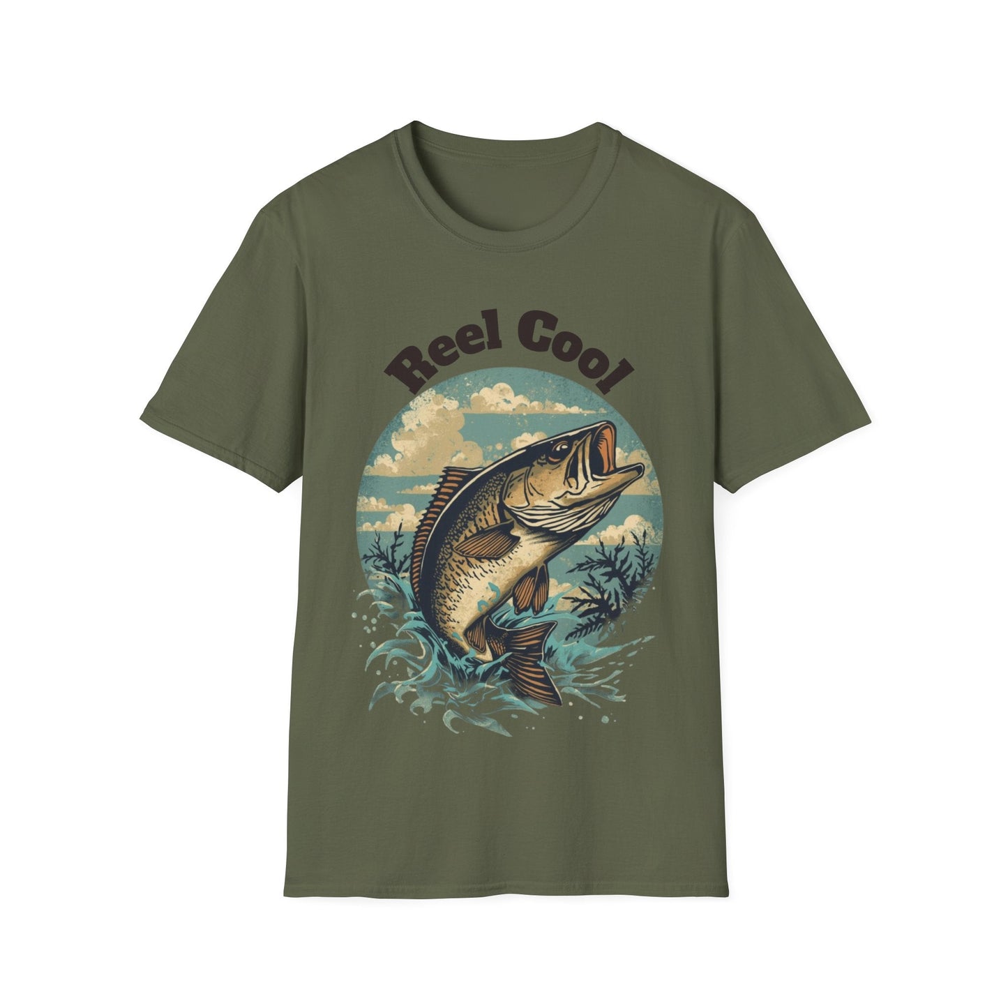Reel Cool Fishing T-Shirt Vintage Fishing Tee for Anglers - SJM Print Store