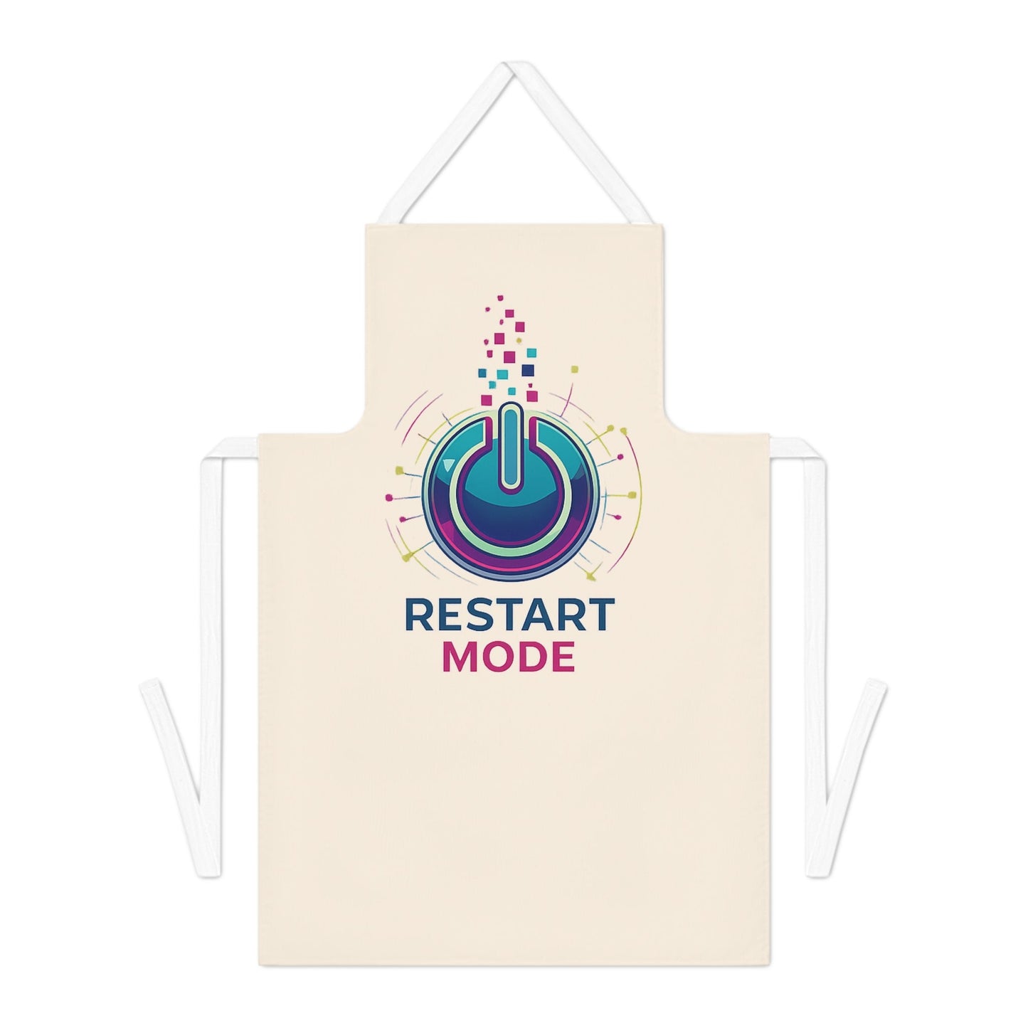 Restart Mode Apron | Baking Apron | Cooking Apron | Funny Kitchen Apron | Gift for Bakers | Unisex Kitchen Apron - SJM Print Store
