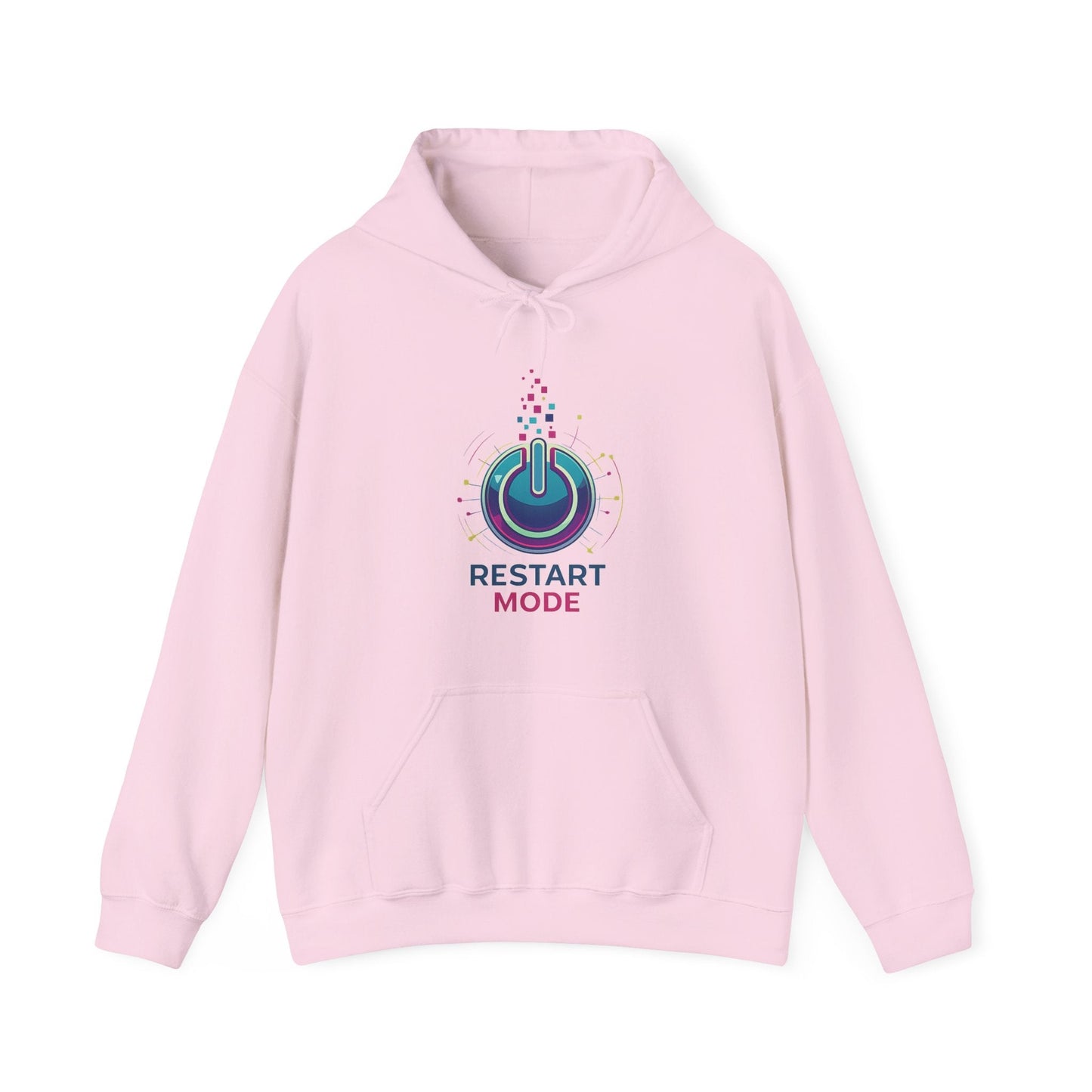 Restart Mode Hoodie | Unisex Graphic Hoodie | Positive Lifestyle Hoodie | Tech Inspired Sweatshirt | Everyday Comfort - SJM Print Store