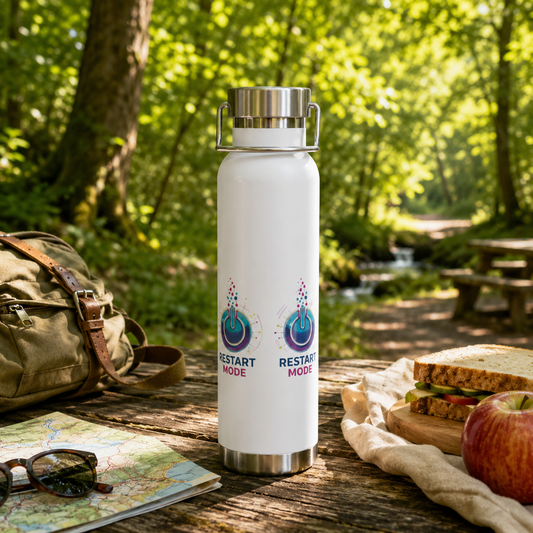 Restart Mode Insulated Water Bottle | Stainless Steel Travel Flask | Double Wall Vacuum Bottle | Hiking & Outdoor Lifestyle Flask - SJM Print Store