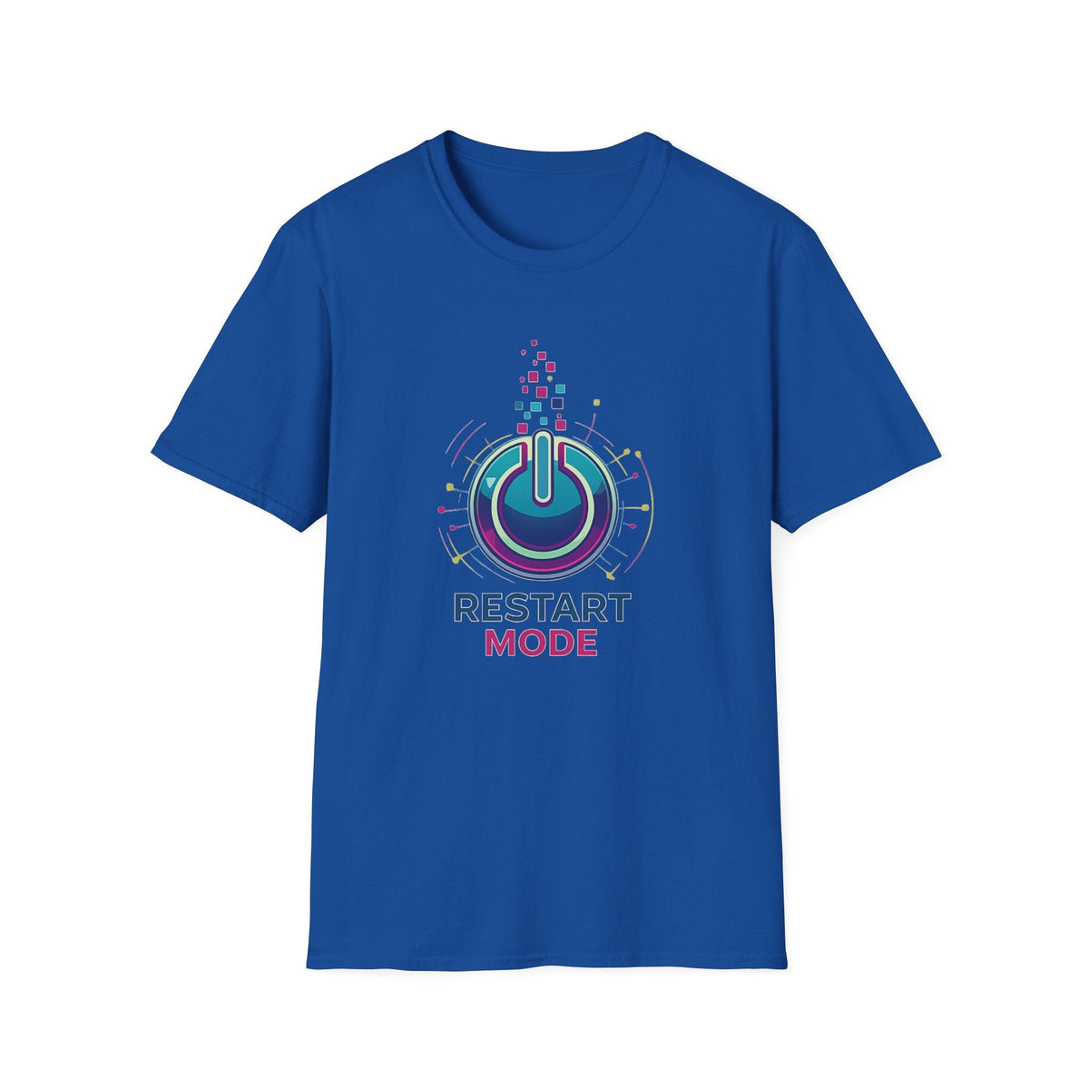Restart Mode T-Shirt | Positive Lifestyle Graphic Tee | Unisex Casual T-Shirt | Tech Inspired Everyday Shirt | Natural Colour Tee - SJM Print Store