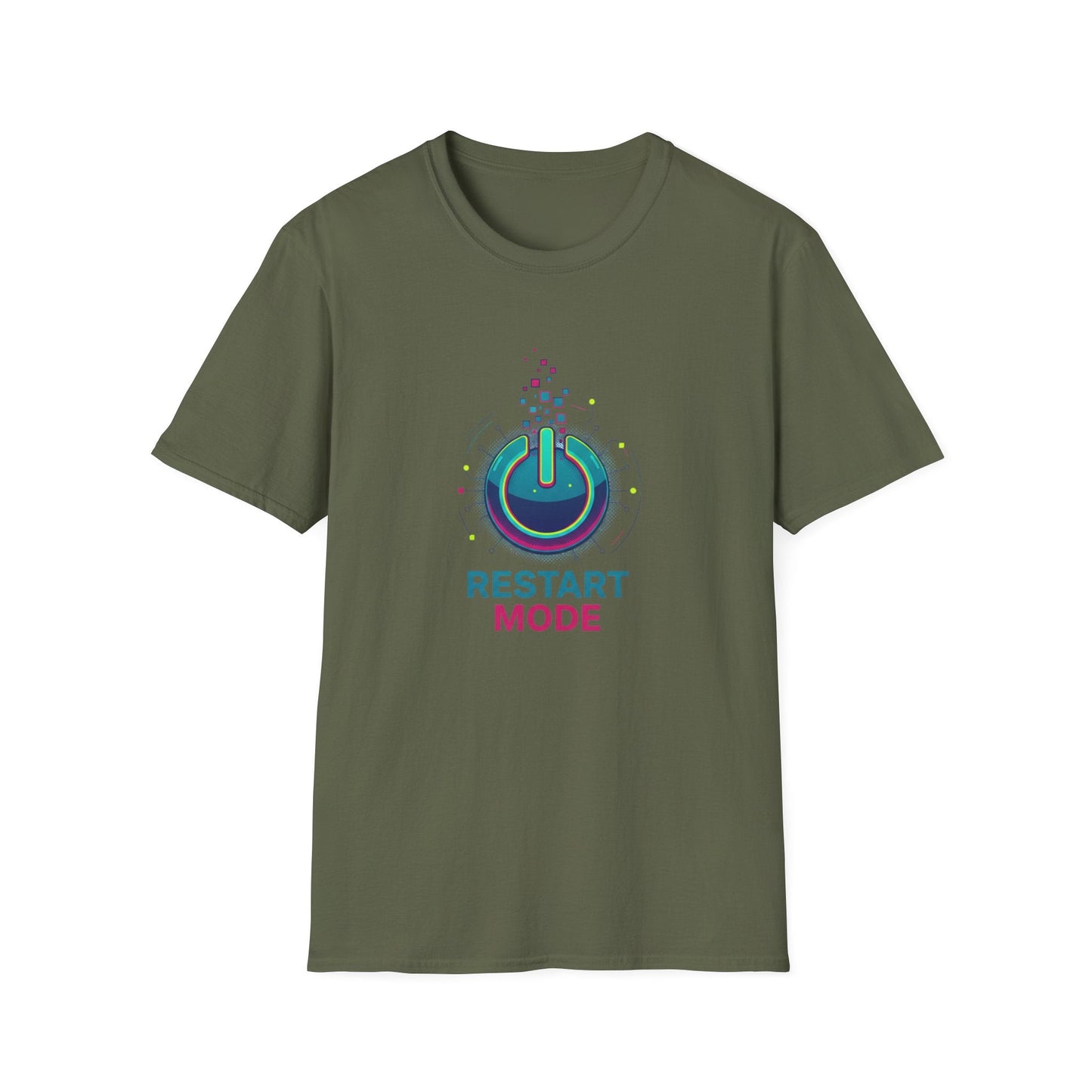 Restart Mode T-Shirt Power Button Graphic Tee - SJM Print Store