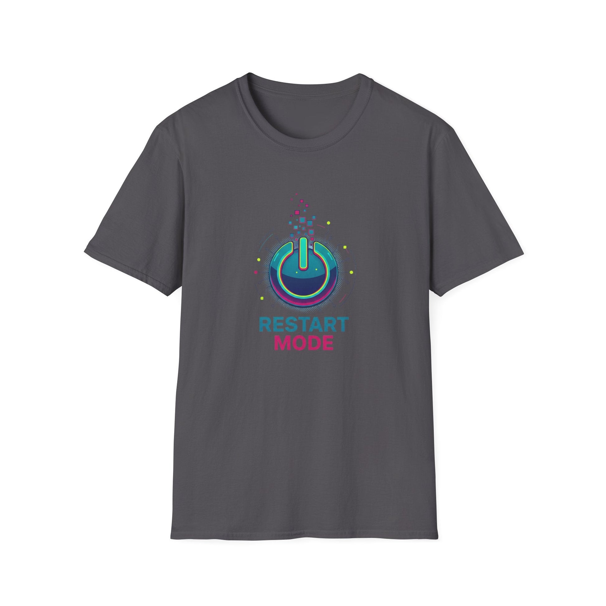 Restart Mode T-Shirt Power Button Graphic Tee - SJM Print Store