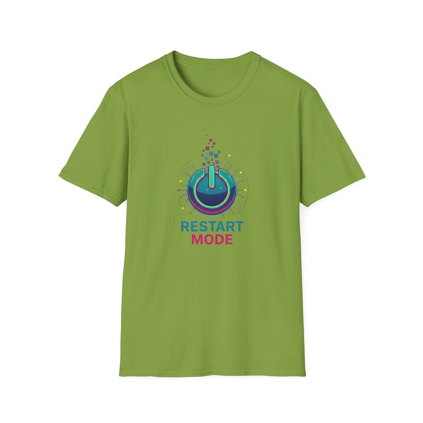 Restart Mode T-Shirt Power Button Graphic Tee - SJM Print Store