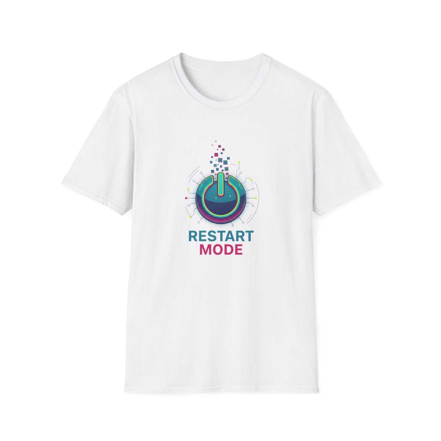 Restart Mode T-Shirt Power Button Graphic Tee - SJM Print Store
