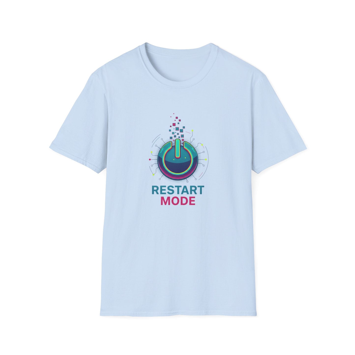 Restart Mode T-Shirt Power Button Graphic Tee - SJM Print Store