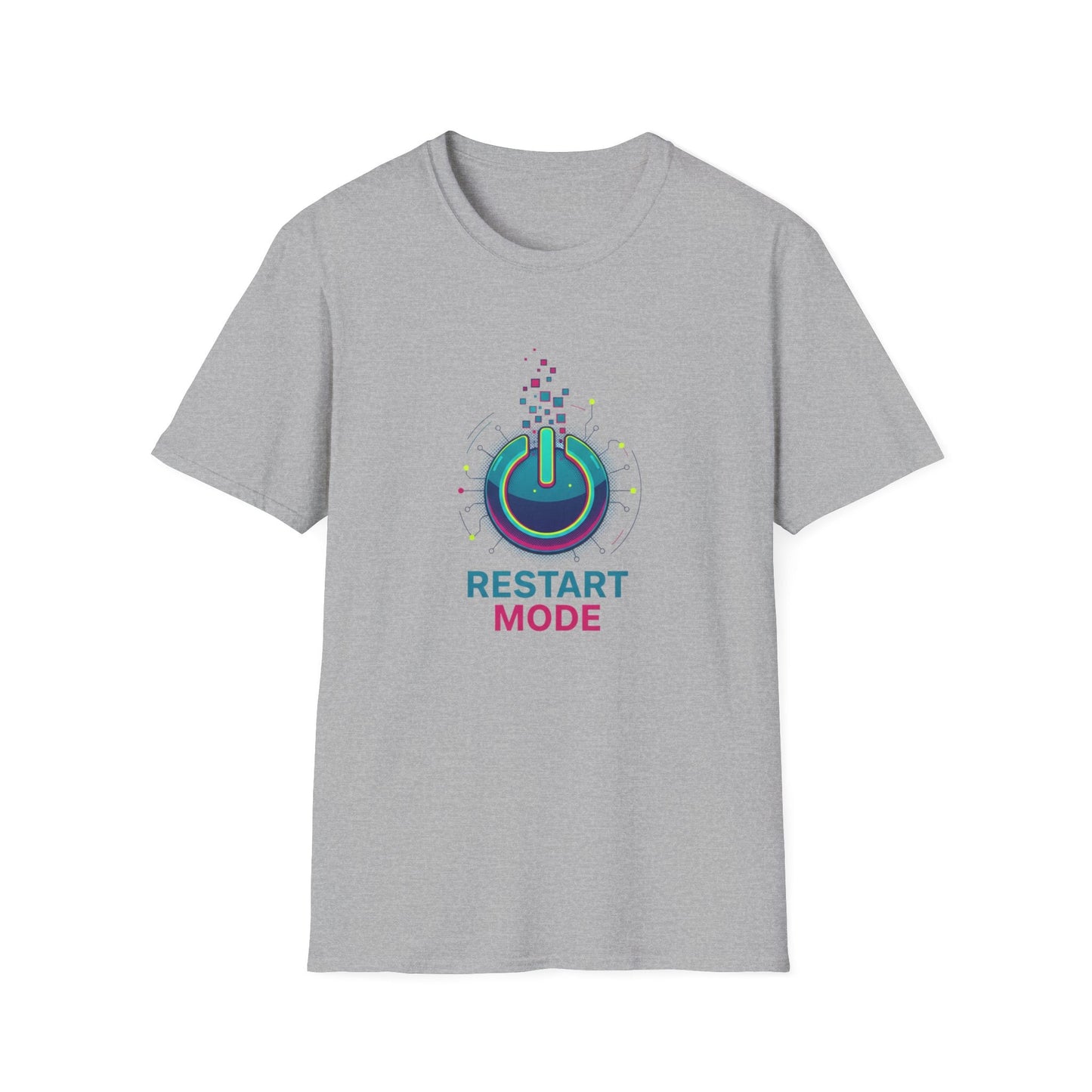Restart Mode T-Shirt Power Button Graphic Tee - SJM Print Store