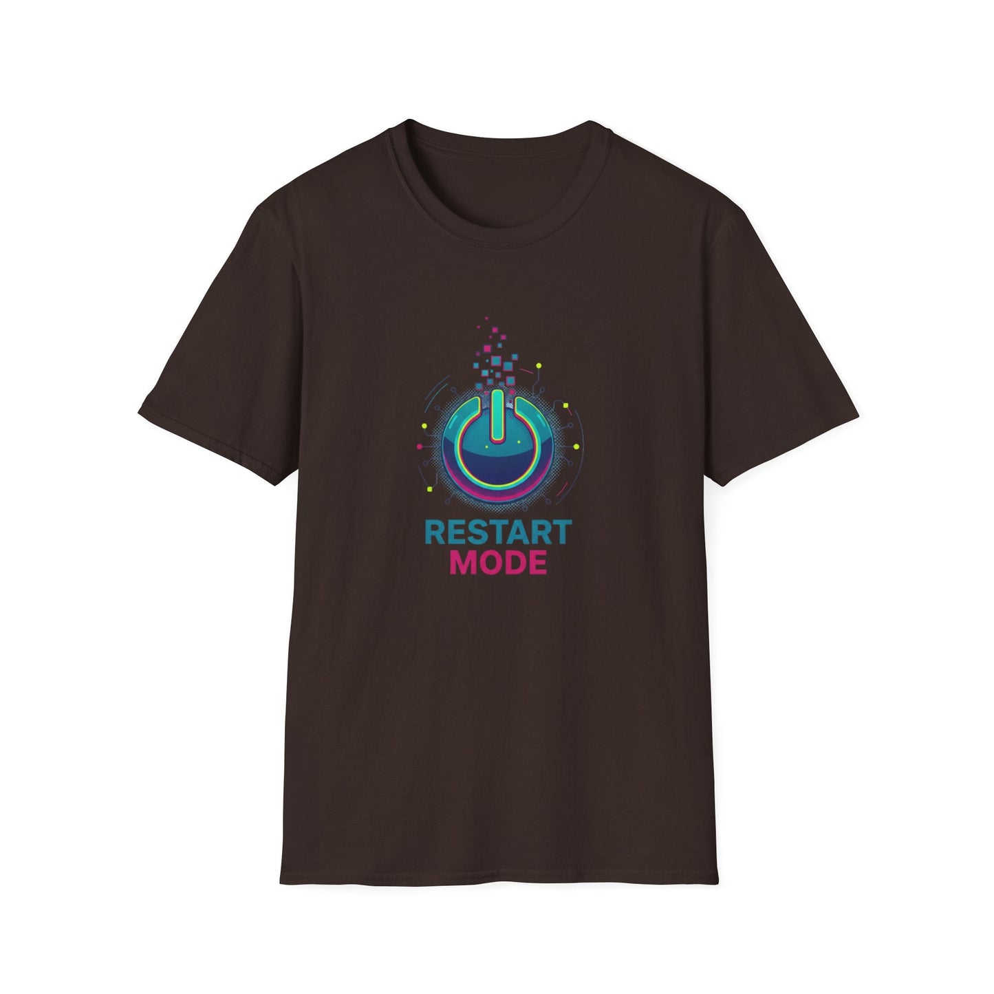 Restart Mode T-Shirt Power Button Graphic Tee - SJM Print Store