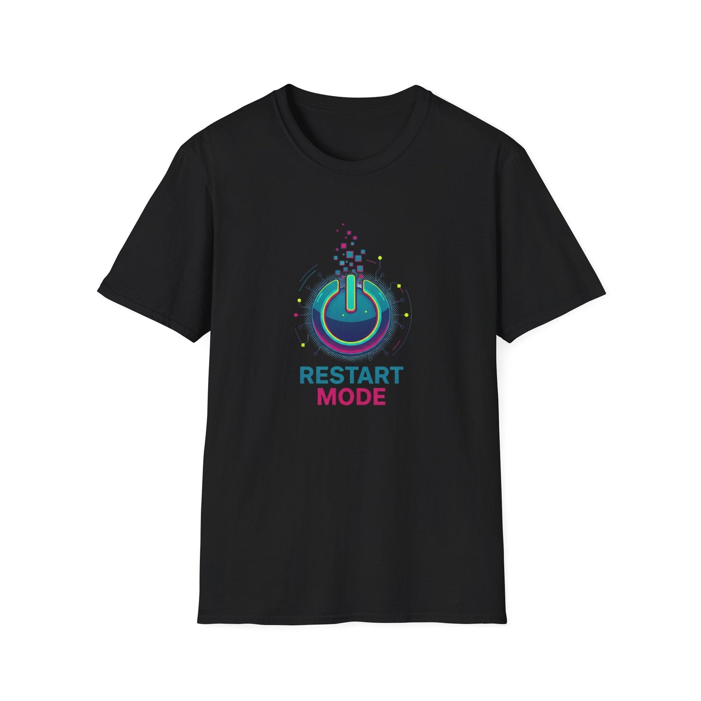 Restart Mode T-Shirt Power Button Graphic Tee - SJM Print Store