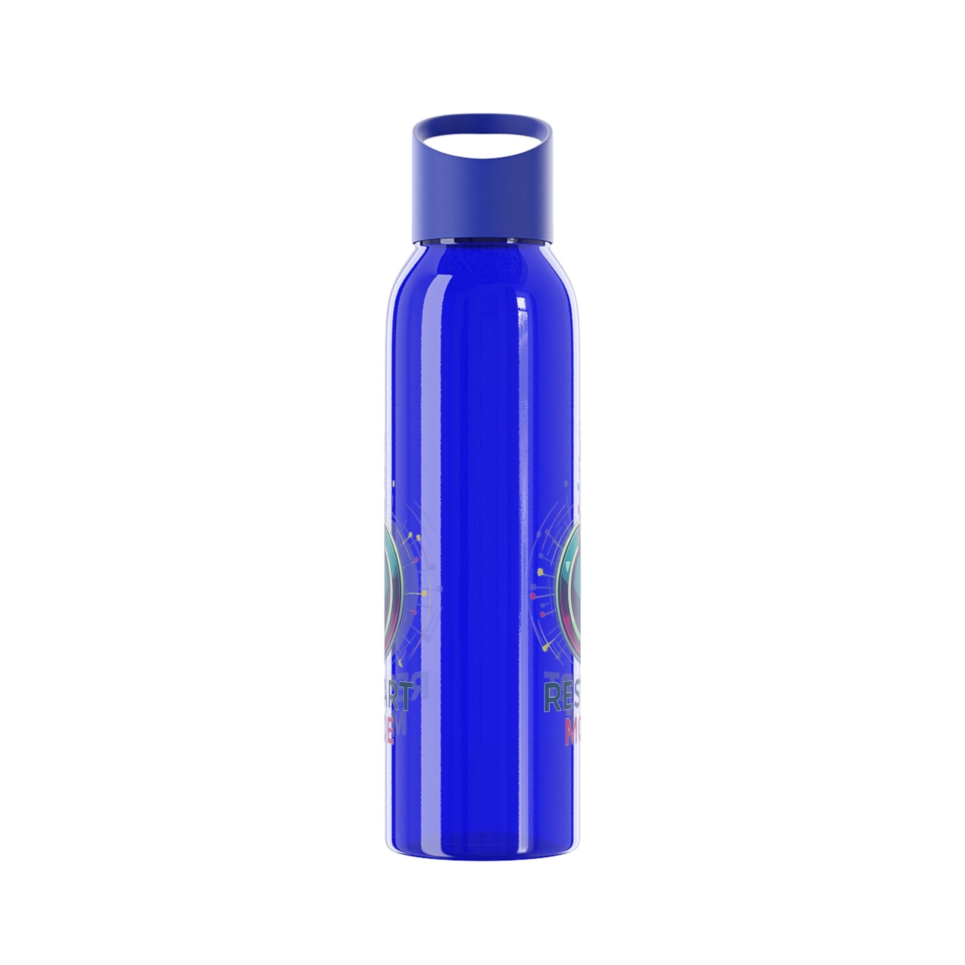 Restart Mode Water Bottle | Reusable Sports Bottle | Tech Graphic Drink Bottle | Clear BPA-Free Bottle | Double-Sided Print - SJM Print Store