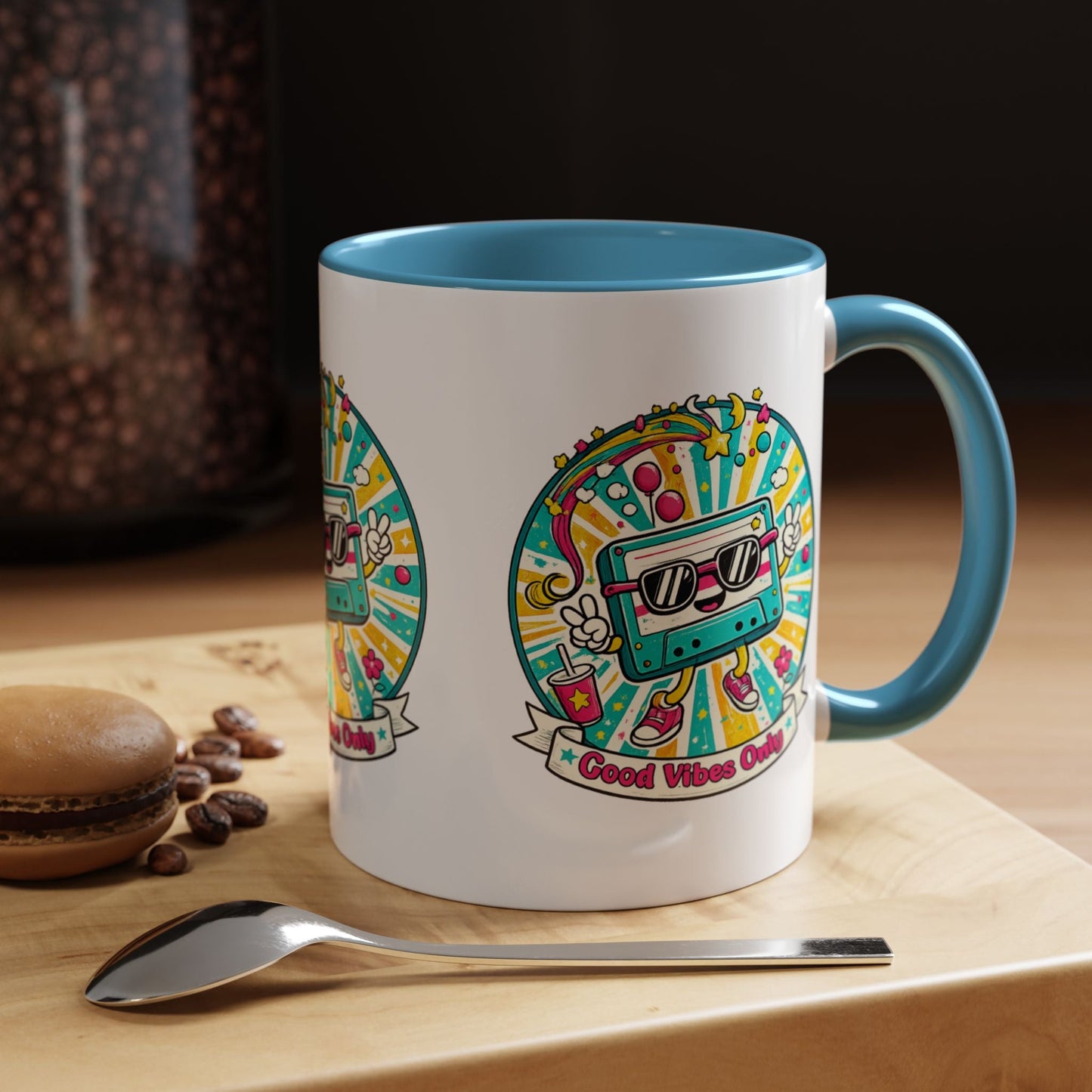 Retro Good Vibes Accent Mug - SJM Print Store