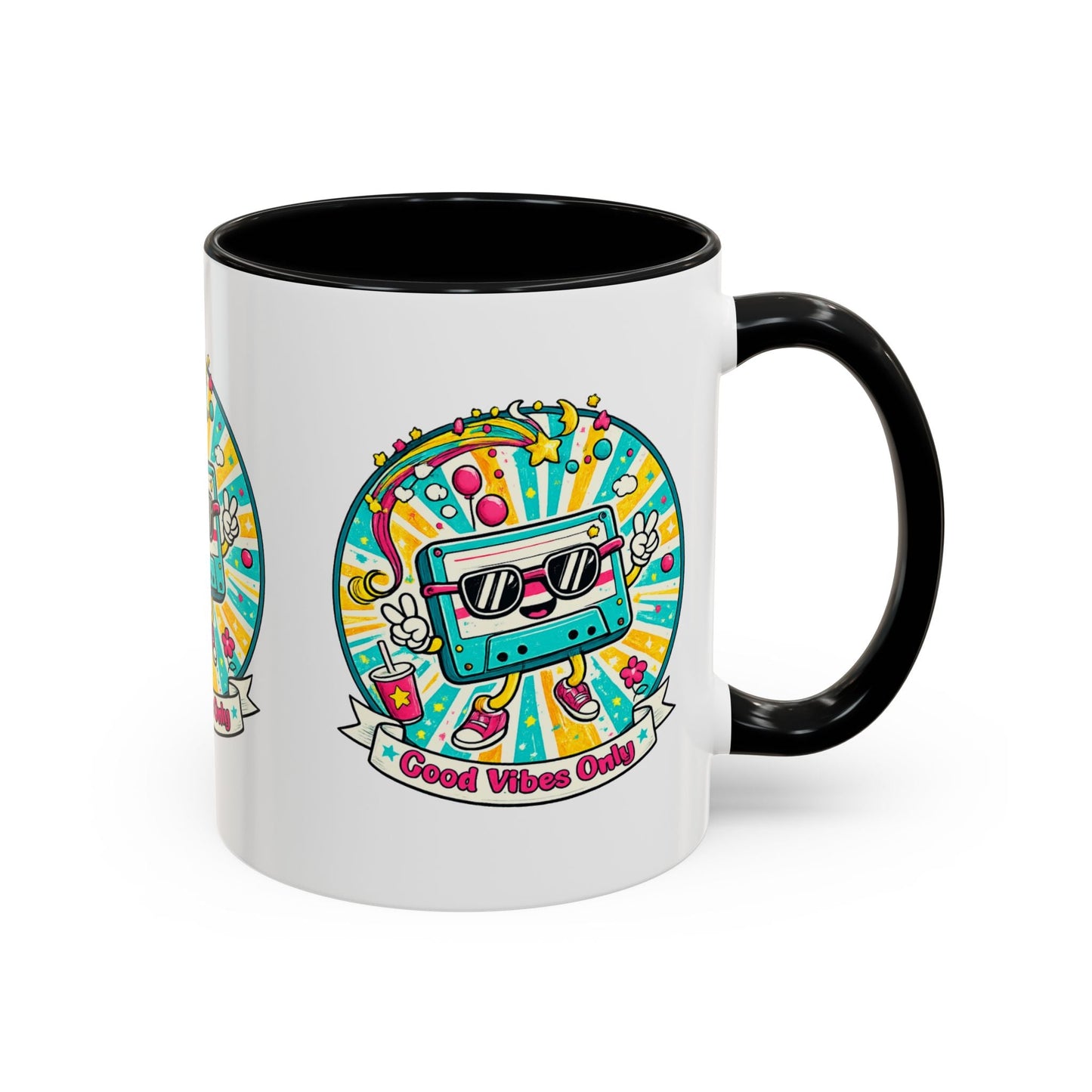 Retro Good Vibes Accent Mug - SJM Print Store