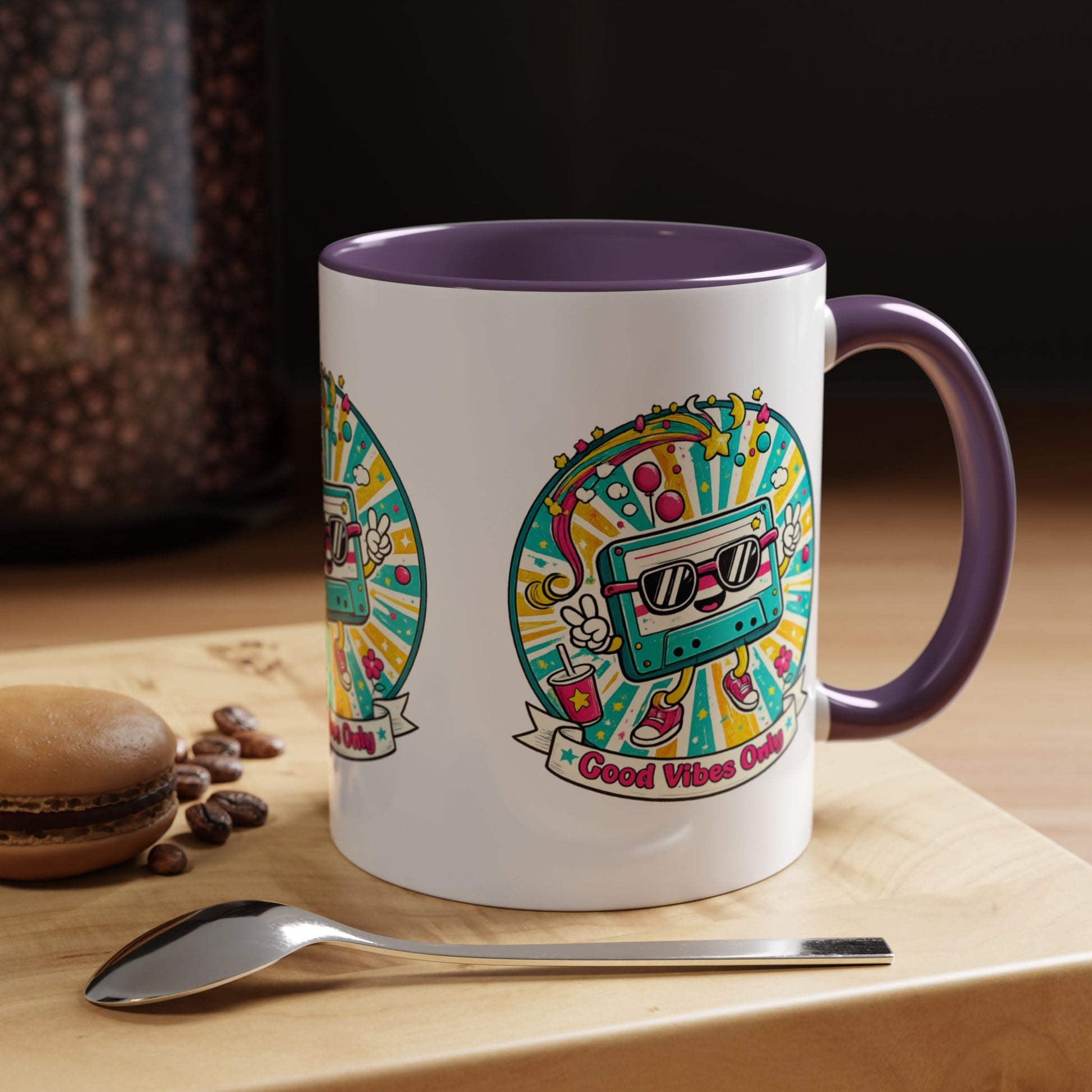 Retro Good Vibes Accent Mug - SJM Print Store