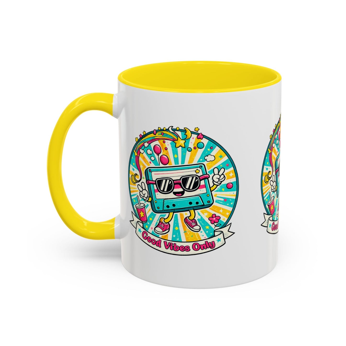 Retro Good Vibes Accent Mug - SJM Print Store