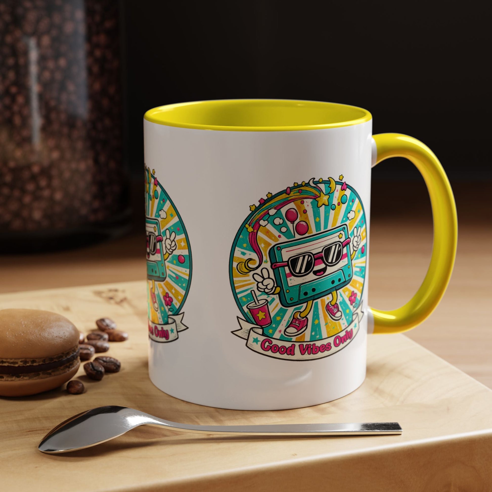 Retro Good Vibes Accent Mug - SJM Print Store