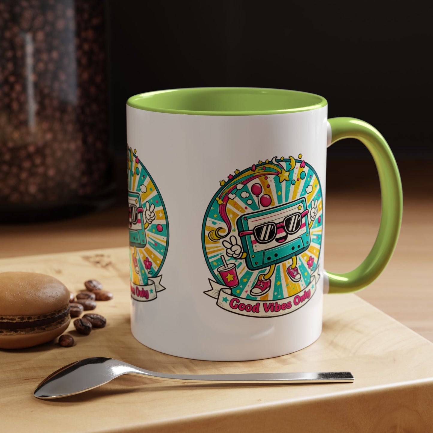 Retro Good Vibes Accent Mug - SJM Print Store