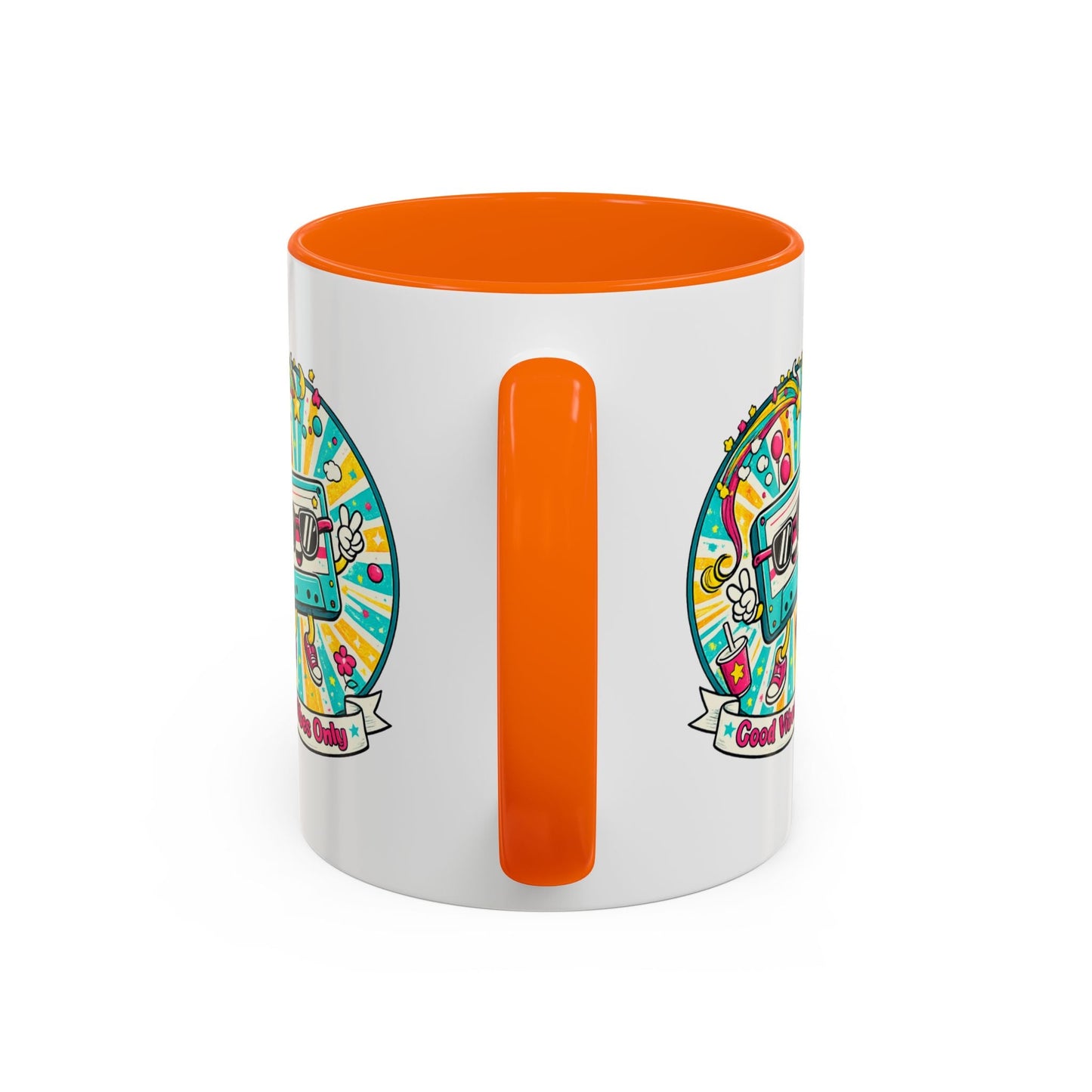 Retro Good Vibes Accent Mug - SJM Print Store