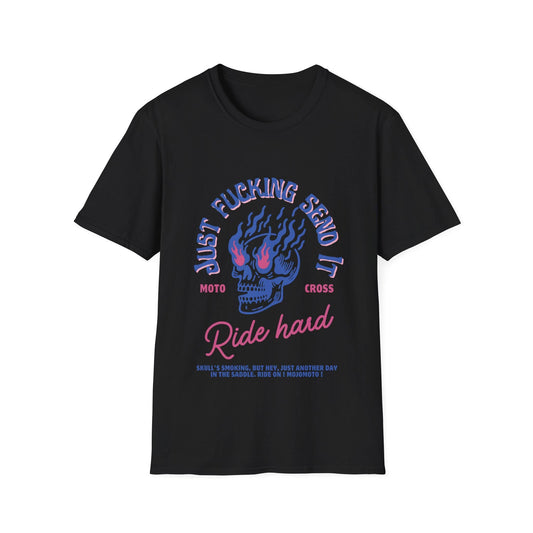 Ride Hard Motocross Graphic Unisex Softstyle T-Shirt - SJM Print Store