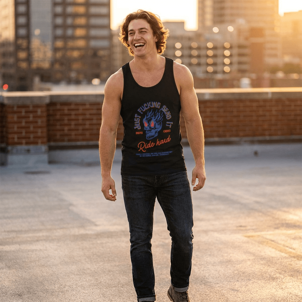 Ride Hard Motocross Tank T-shirt - SJM Print Store