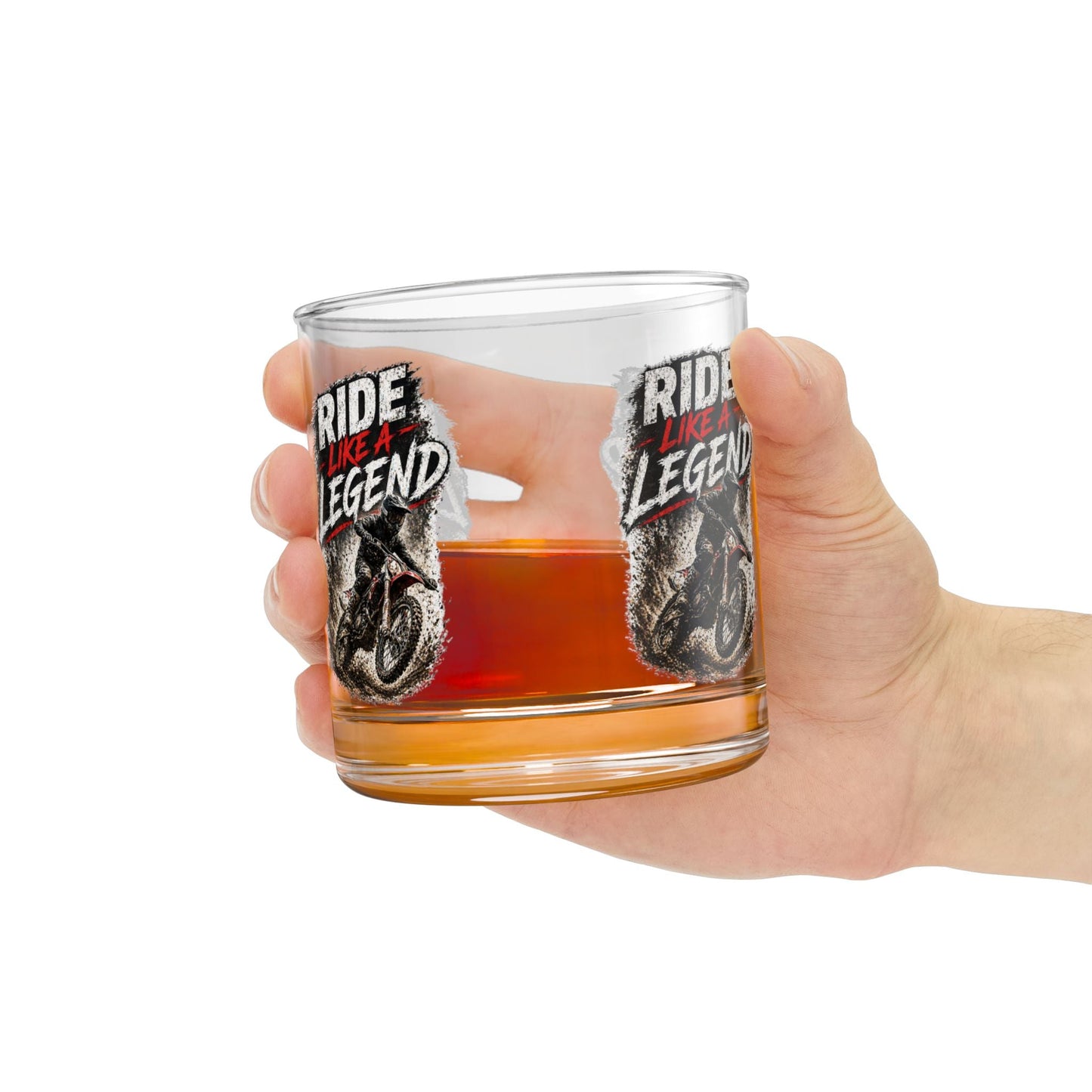 Ride Like a Legend Motocross Whiskey Glass, 10oz - SJM Print Store