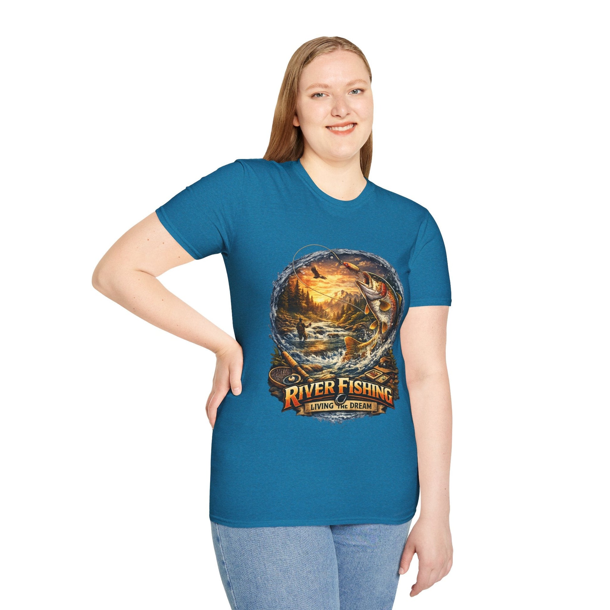 River Fishing "Living the Dream" T-Shirt - SJM Print Store