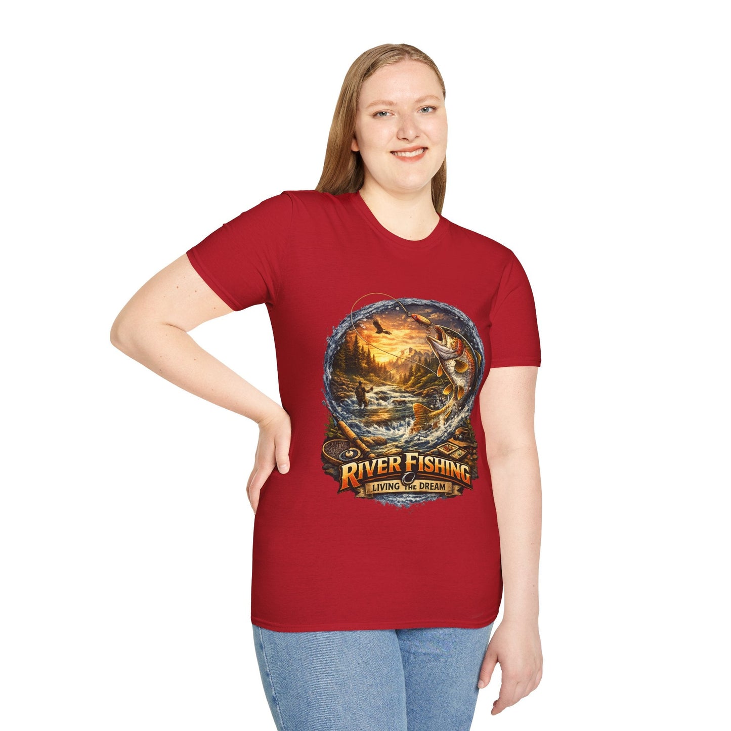 River Fishing "Living the Dream" T-Shirt - SJM Print Store