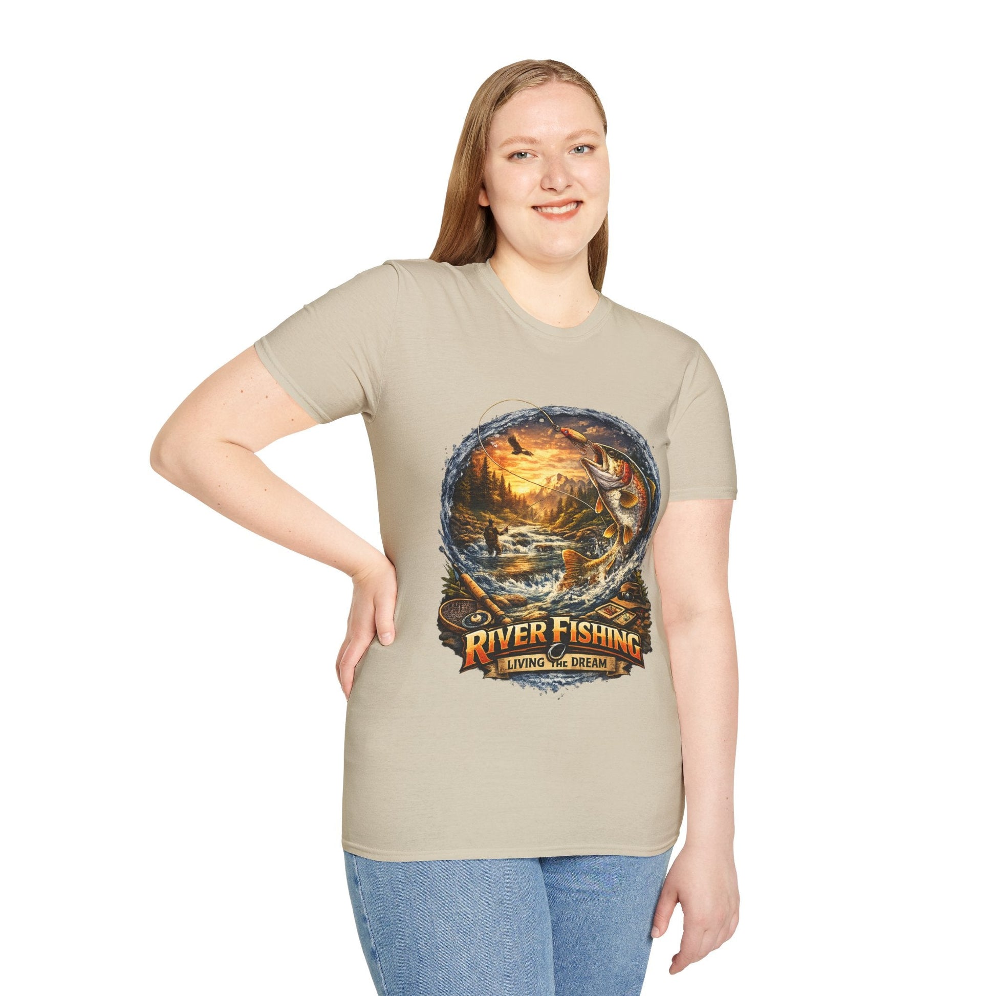 River Fishing "Living the Dream" T-Shirt - SJM Print Store
