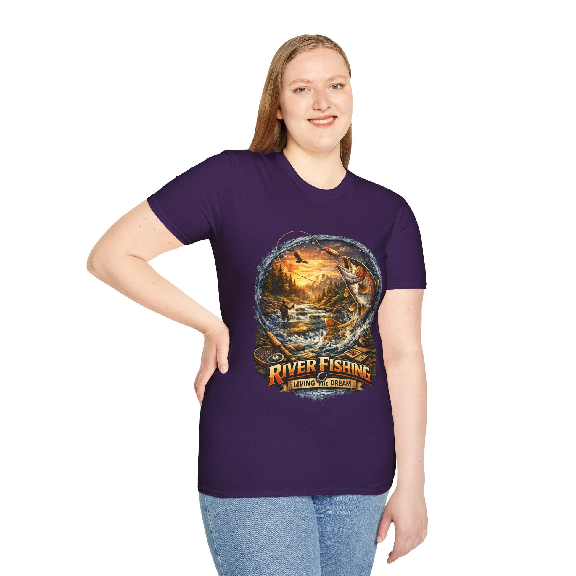 River Fishing "Living the Dream" T-Shirt - SJM Print Store