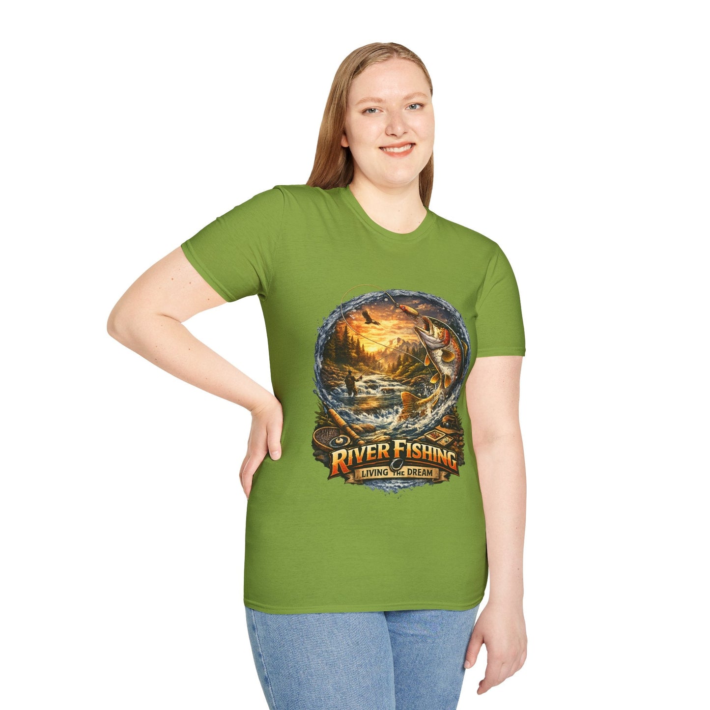 River Fishing "Living the Dream" T-Shirt - SJM Print Store