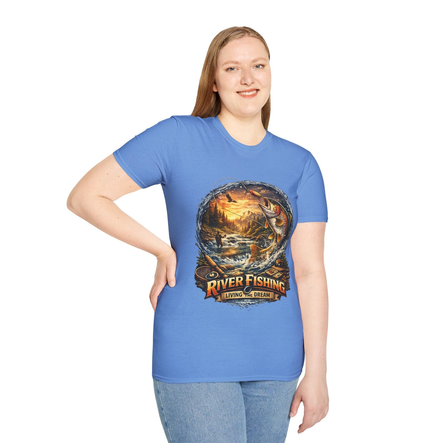 River Fishing "Living the Dream" T-Shirt - SJM Print Store