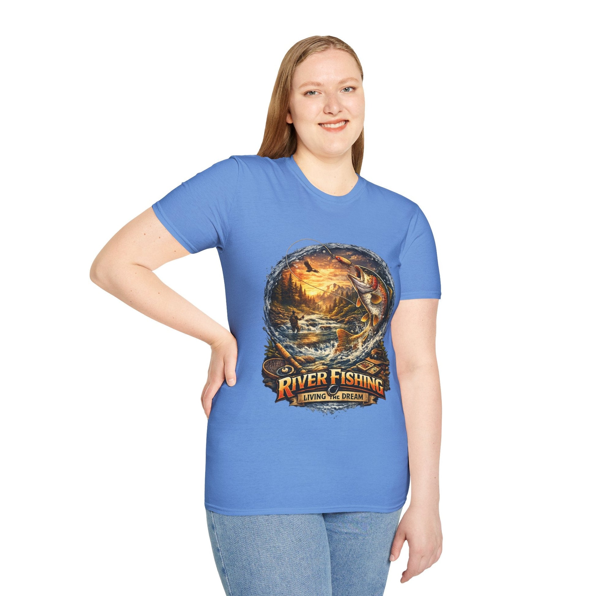 River Fishing "Living the Dream" T-Shirt - SJM Print Store
