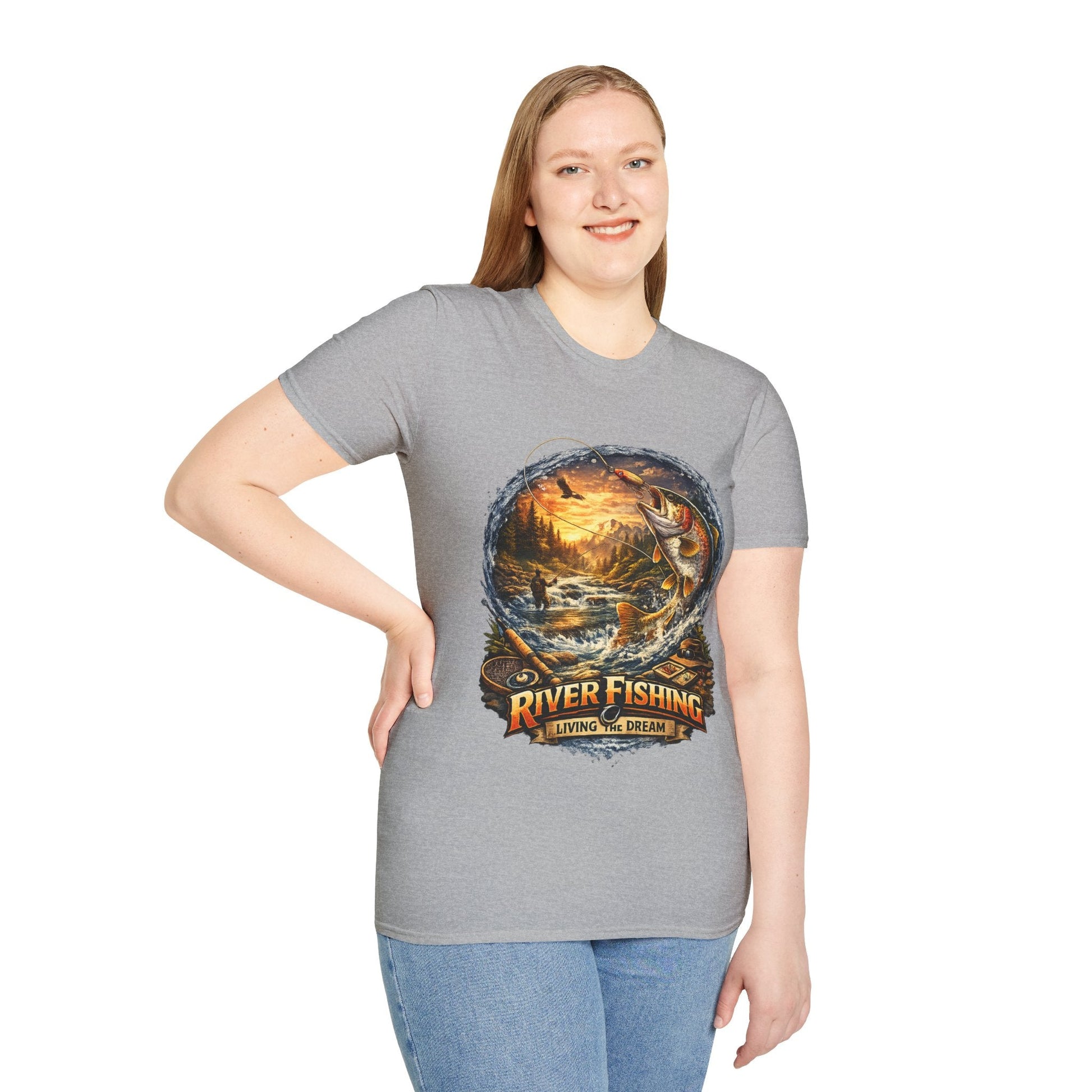 River Fishing "Living the Dream" T-Shirt - SJM Print Store