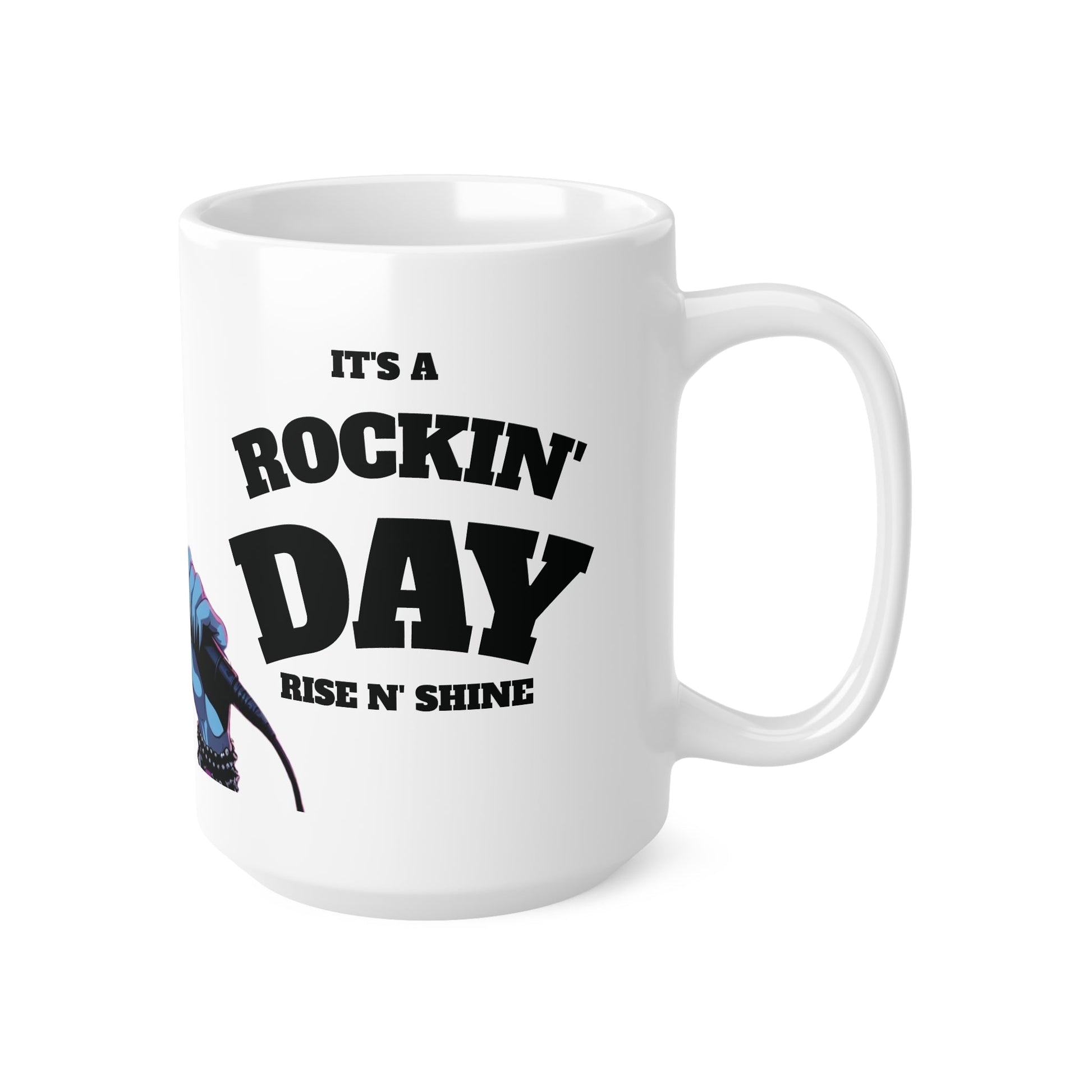 Rock & Roll Monster Coffee Mug - 11oz, 15oz, Punk Rock Gift, Halloween Decor, Music Lover's Drinkware, Gift for Him/Her - SJM Print Store