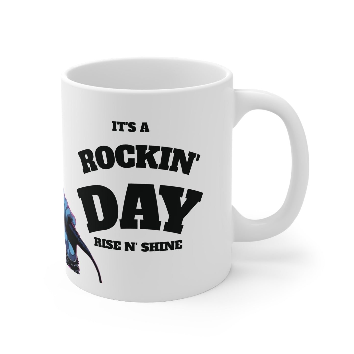 Rock & Roll Monster Coffee Mug - 11oz, 15oz, Punk Rock Gift, Halloween Decor, Music Lover's Drinkware, Gift for Him/Her - SJM Print Store