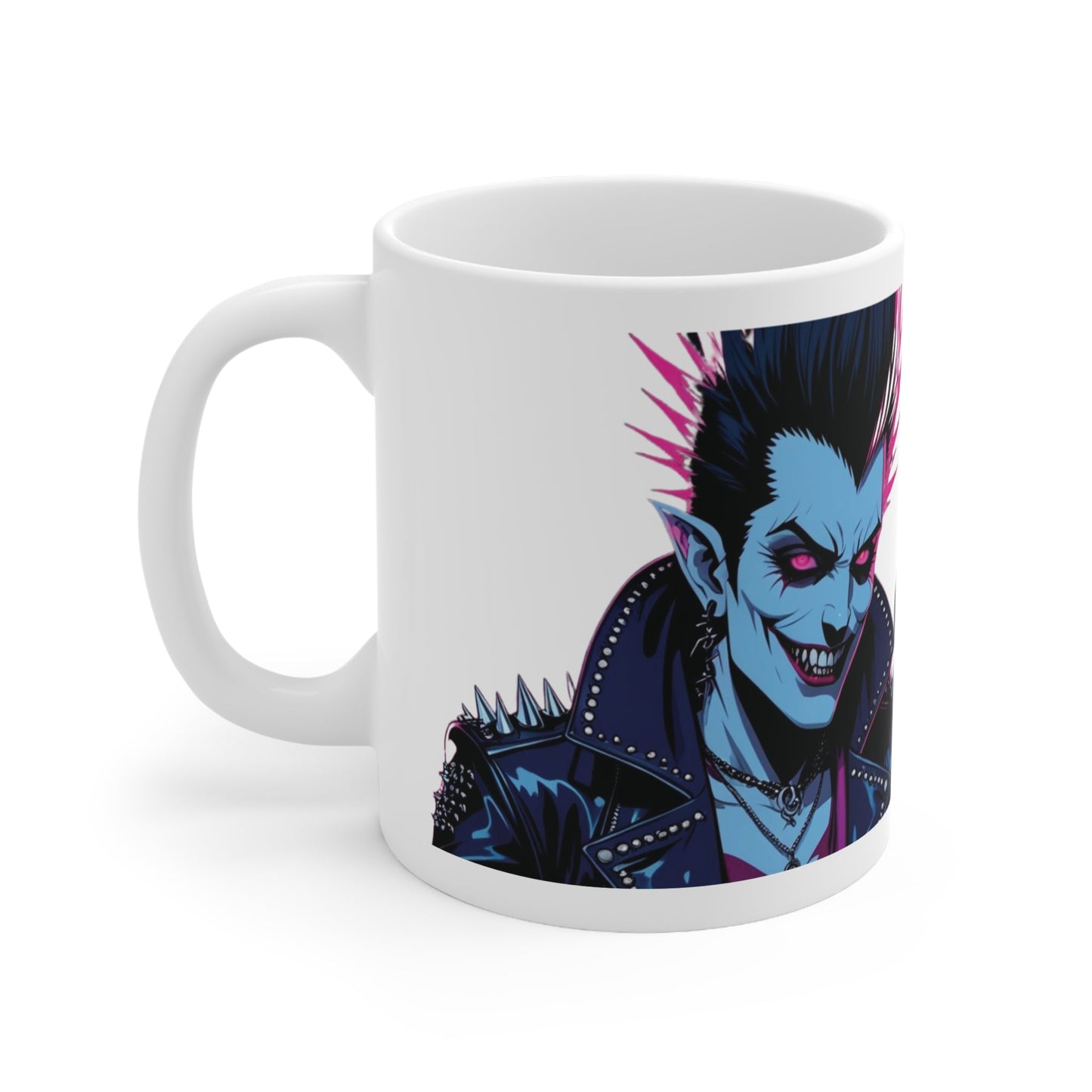 Rock & Roll Monster Coffee Mug - 11oz, 15oz, Punk Rock Gift, Halloween Decor, Music Lover's Drinkware, Gift for Him/Her - SJM Print Store