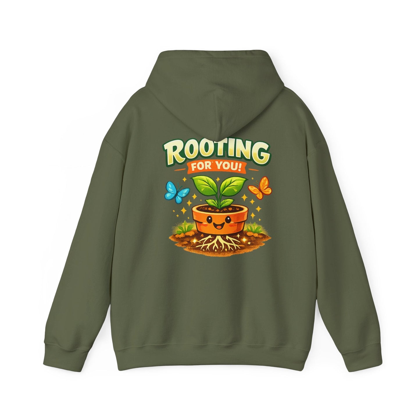 Rooting For You Cute Plant Pun Hoodie - SJM Print Store