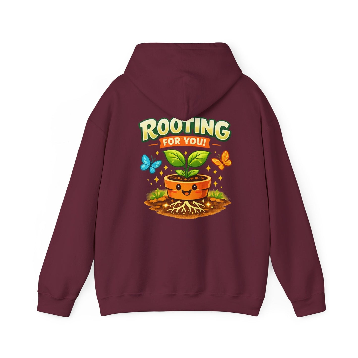 Rooting For You Cute Plant Pun Hoodie - SJM Print Store