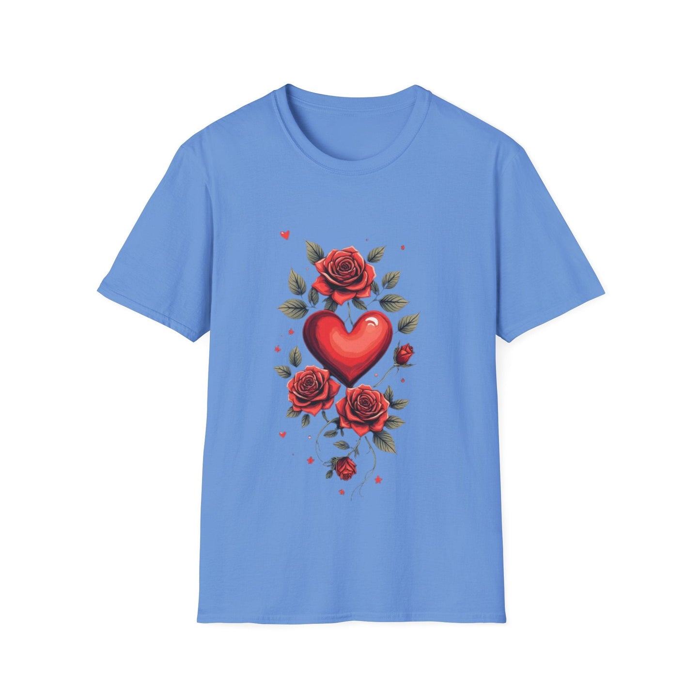 Roses & Heart Classic T-Shirt Floral Heart Tee - SJM Print Store
