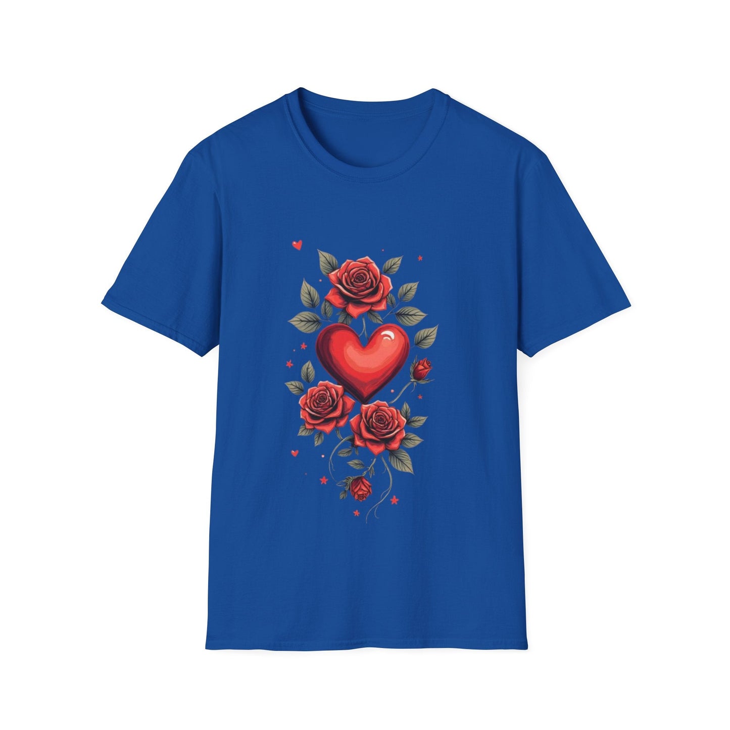 Roses & Heart Classic T-Shirt Floral Heart Tee - SJM Print Store