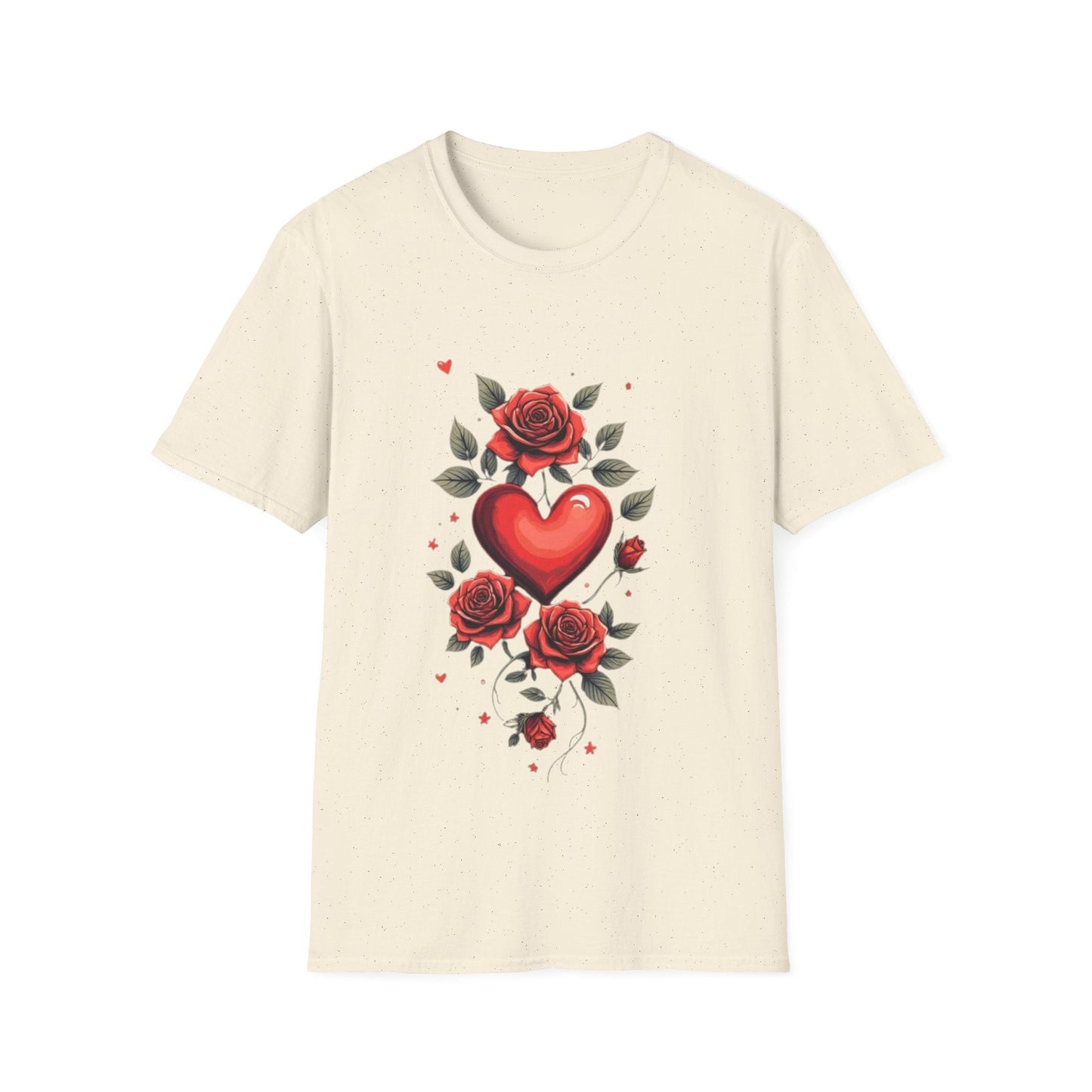 Roses & Heart Classic T-Shirt Floral Heart Tee - SJM Print Store
