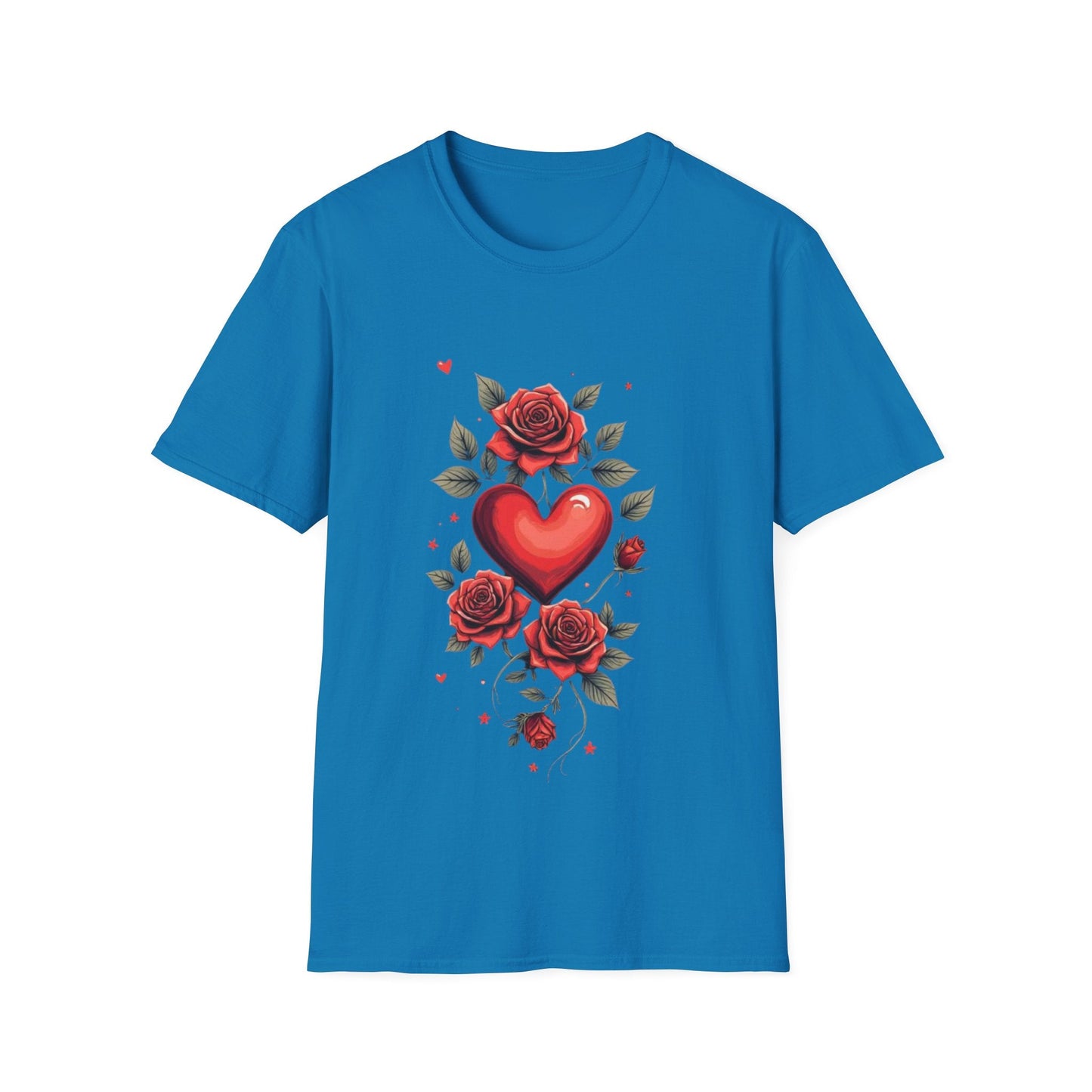 Roses & Heart Classic T-Shirt Floral Heart Tee - SJM Print Store