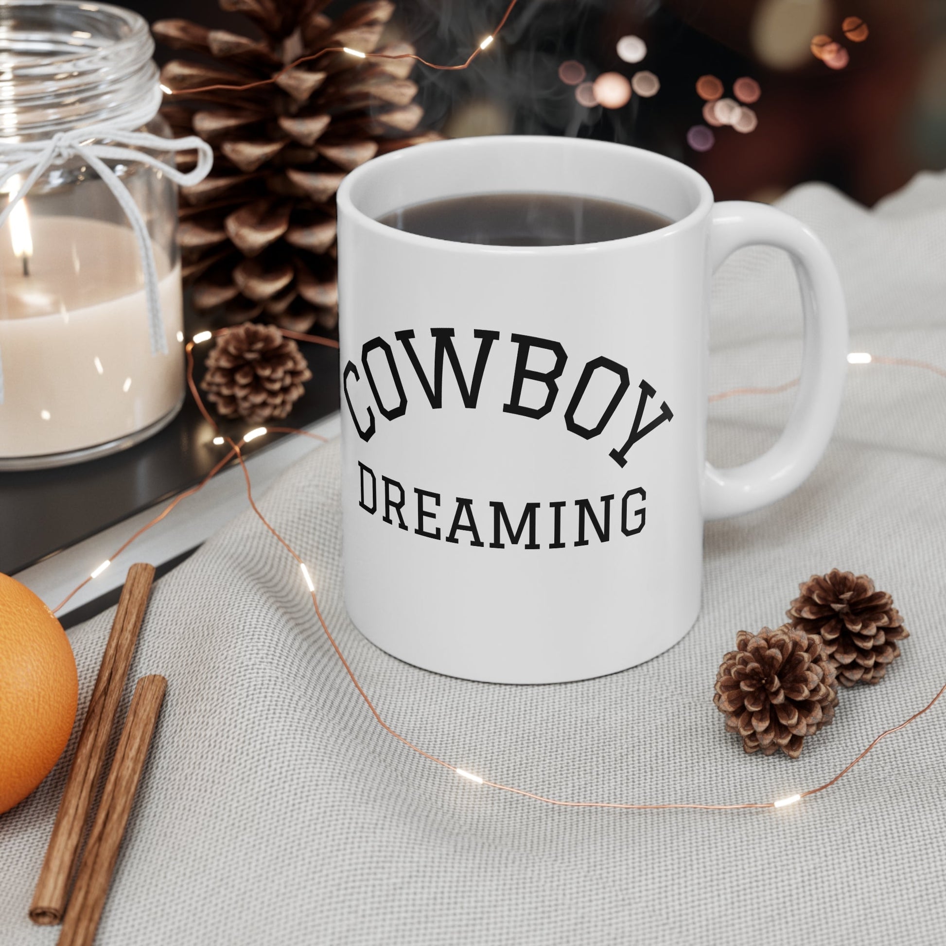 Rustic Cowboy Dreaming Coffee/Tea Mug | Western Vibe | Unique Gift for hot drinks Lovers, Home DÃ©cor, Country Kitchen, Birthday Gift, Rodeo - SJM Print Store