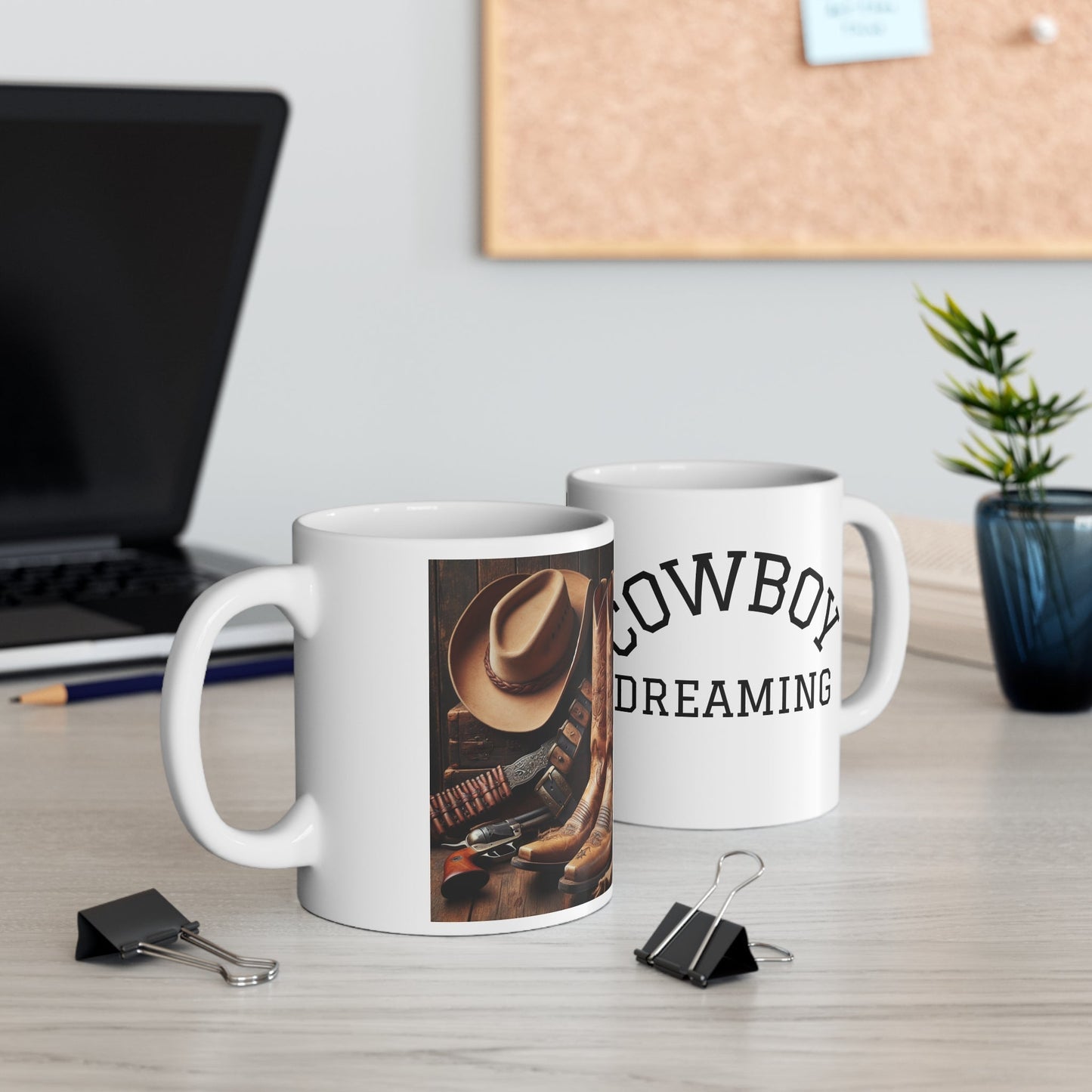 Rustic Cowboy Dreaming Coffee/Tea Mug | Western Vibe | Unique Gift for hot drinks Lovers, Home DÃ©cor, Country Kitchen, Birthday Gift, Rodeo - SJM Print Store