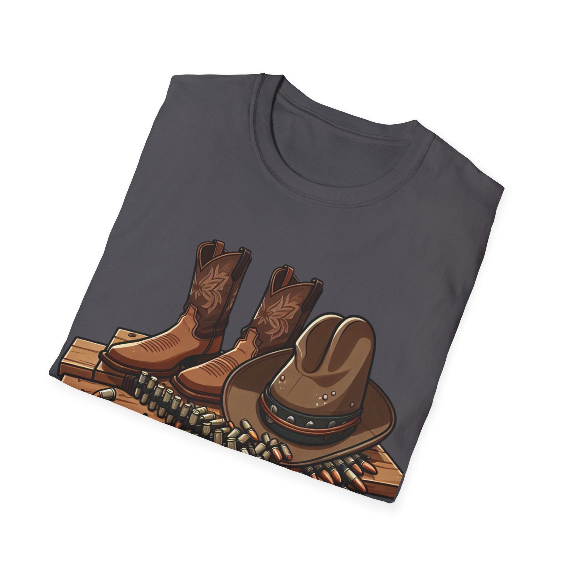 Rustic Cowboy T-Shirt, Western Apparel, Country Gifts, Outdoor Adventures, Rodeo Wear, Unisex Graphic Tee - SJM Print Store